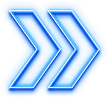 Blue Neon Double Arrow